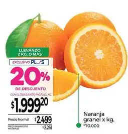 La Anonima Naranja granel oferta