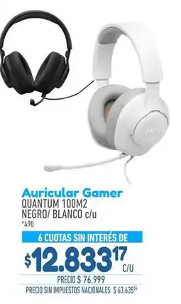 La Anonima Quantum - auricular gamer quantum 100m2 oferta