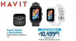 La Anonima Negro - smart watch + auriculares m9052 oferta