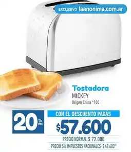 La Anonima Origen - tostadora mickey oferta
