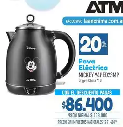La Anonima Atma - pava eléctrica mickey 94ped23mp oferta