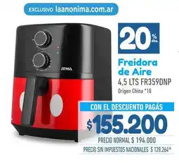 La Anonima Atma - freidora de aire 4,5 lts fr359dnp oferta