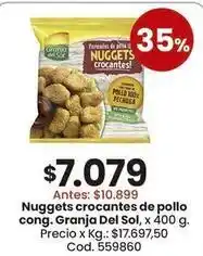 Coto Granja del sol - nuggets crocantes de pollo cong oferta