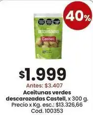 Coto Castell - aceitunas verdes descarozadas oferta