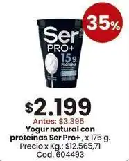 Coto Ser - yogur natural con proteínas oferta