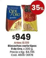 Coto 9 de oro - bizcochos oferta