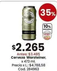 Coto Warsteiner - cerveza oferta
