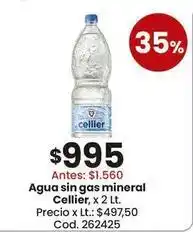 Coto Cellier - agua sin gas mineral oferta