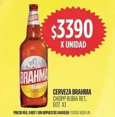 Supermercados Vea Brahma - cerveza chopp rubia ret., bot oferta