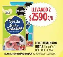 Supermercados Vea Nestlé - leche condensada orgánica o light oferta