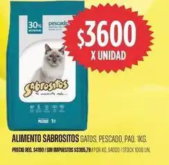 Supermercados Vea Sabrositos - alimento gatos, pescado oferta