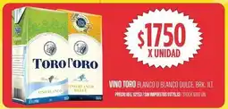 Supermercados Vea Toro - vino toro blanco o blanco dulce brk oferta