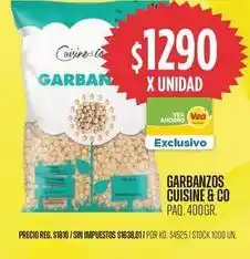 Supermercados Vea Cuisine - garbanzos oferta