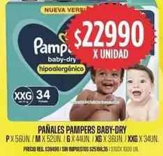 Supermercados Vea Pampers - pañales baby-dry oferta
