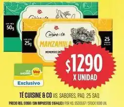Supermercados Vea Cuisine - té manzanilla oferta