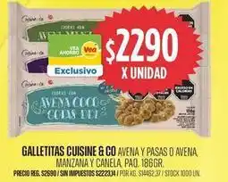 Supermercados Vea Vea - galletitas avena y pasas o avena, manzana y canela oferta