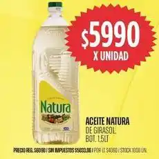 Supermercados Vea Natura - aceite de girasol oferta