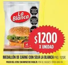 Supermercados Vea La blanca - medallón de carne con soja oferta