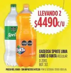 Supermercados Vea Fanta - gaseosa sprite lima lim0 o fanta regular oferta
