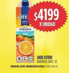 Supermercados Vea Citric - jugo citric naranja oferta