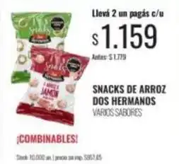 Supermercados Tadicor Dos hermanos - snacks de arroz oferta