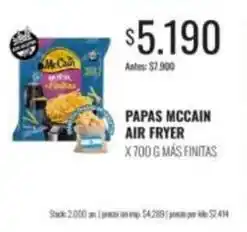 Supermercados Tadicor Papas air fryer x 700 g más finas oferta