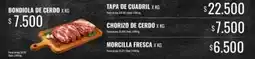 Supermercados Tadicor Bondiola de cerdo oferta