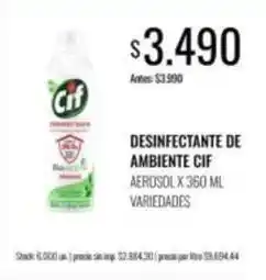 Supermercados Tadicor Cif - desinfectante de ambiente aerosol oferta
