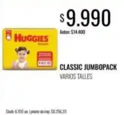 Supermercados Tadicor Huggies - classic jumbo pack oferta