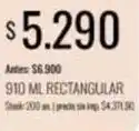 Supermercados Tadicor 910 ml rectangular oferta