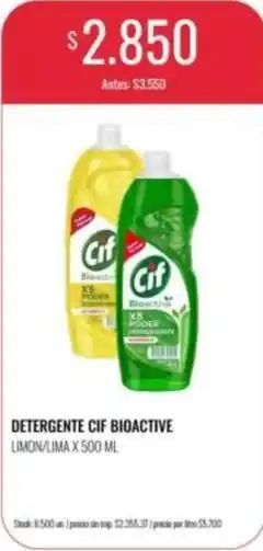 Supermercados Tadicor Cif - detergente bioactive limon/lima oferta