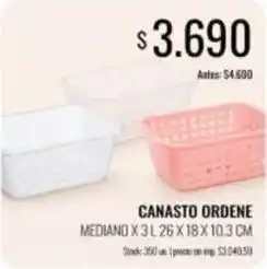 Supermercados Tadicor Canasto orden oferta