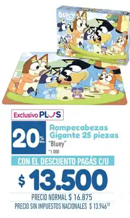 La Anonima Bluey rompecabezas gigante oferta