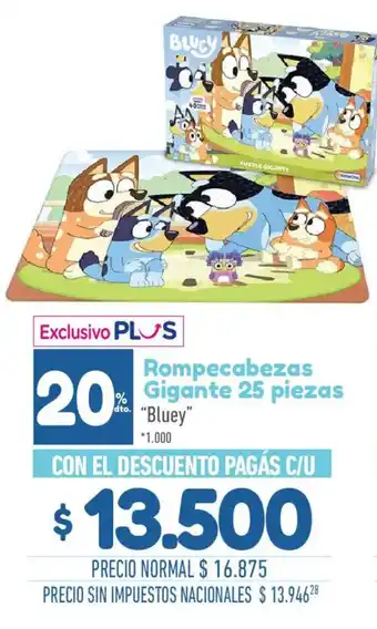 Bluey rompecabezas gigante