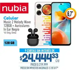 La Anonima Nubia celular music 2 melody wave oferta