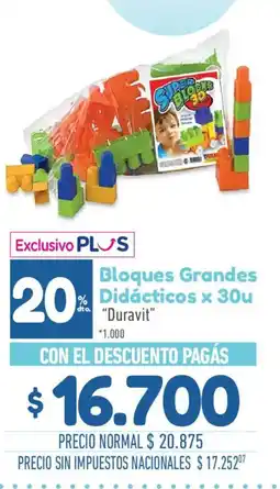 La Anonima Duravit bloques grandes didacticos oferta