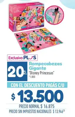 La Anonima Puzzle wow rompecabezas gigante disney princesas oferta