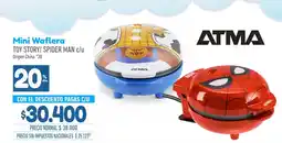 La Anonima Atma mini waflera toy story spider man oferta