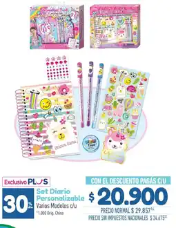 La Anonima Exclusivo PLUS Set Diario Personalizable oferta
