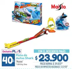 La Anonima Maisto pista de autos shark oferta