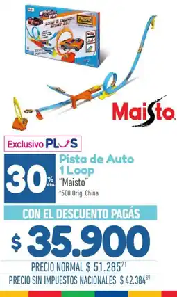 La Anonima Maisto pista de auto 1 loop oferta