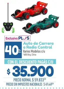 La Anonima Exclusivo PLUS Auto de Carrera a Radio Control oferta