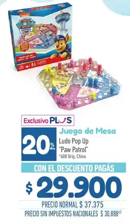 La Anonima Paw patrol ludo pop up oferta