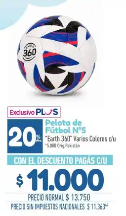 La Anonima Earth 360 pelota de fútbol nº5 oferta
