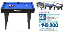 La Anonima Sparta mesa multijuegos 4 en 1 oferta