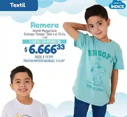 La Anonima Remera infantil manga corta oferta