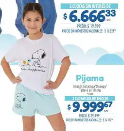 La Anonima Snoopy infantil estampa oferta