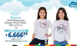 La Anonima Hello kitty remera infantil manga larga oferta