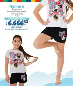 La Anonima Remera manga corta infantil estampa minnie oferta