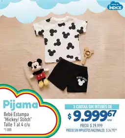 La Anonima Bebé Estampa Mickey/ Stitch oferta
